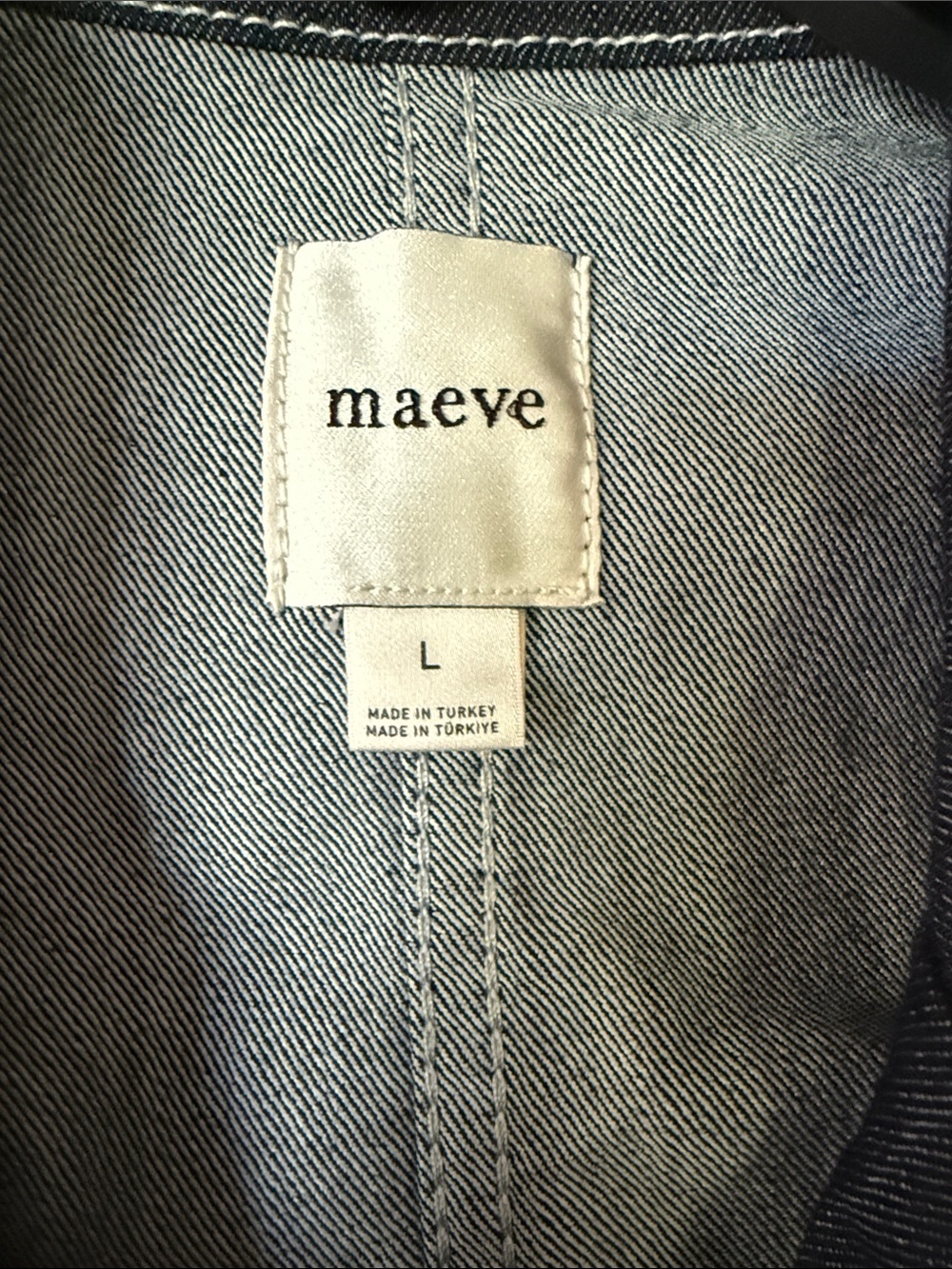 Maeve Denim Double-Breasted Blazer. NWT - Picture 2 of 4